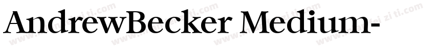 AndrewBecker Medium字体转换